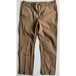 SID MASHBURN Canvas‎ Chino Pant Straight Leg Mens 34x27.5 (Hemmed) Tan Heavy